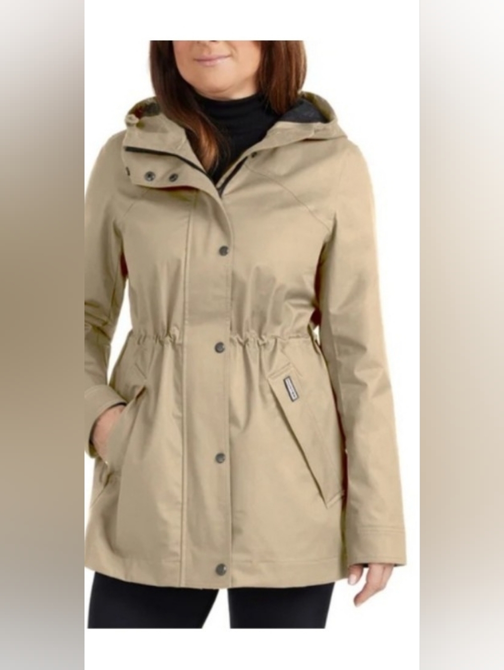 Mothers Day!! Hunter Beige Hooded Trench Coat
